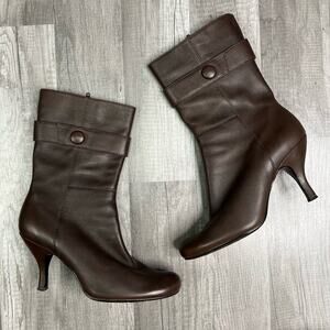 Kenneth Cole REACTION Women's Fool Proof Boots Leather Brown Size 7